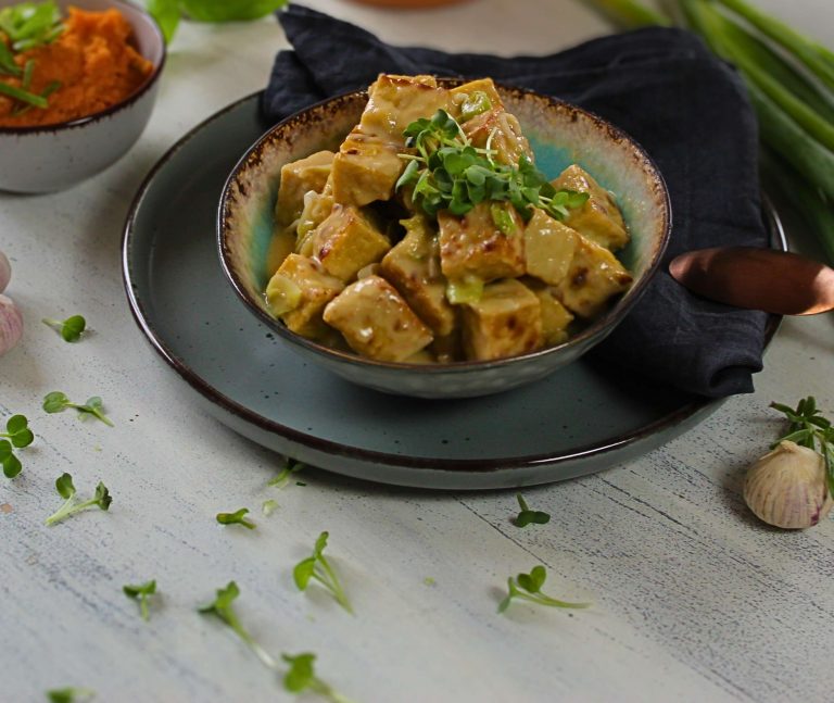Tempeh in Käsesauce